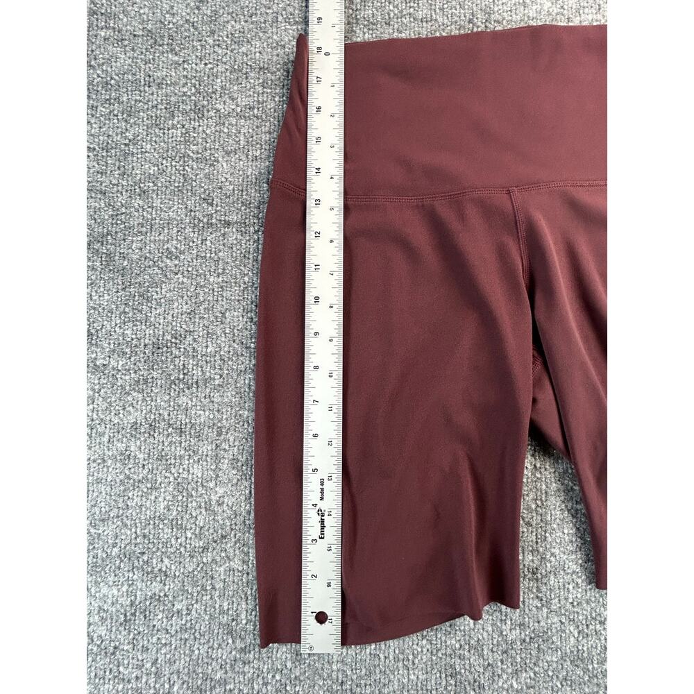 Nike Zenvy Dri-FIT Women's Biker Shorts Medium Burgundy High Rise Yoga Training - Picture 9 of 9
